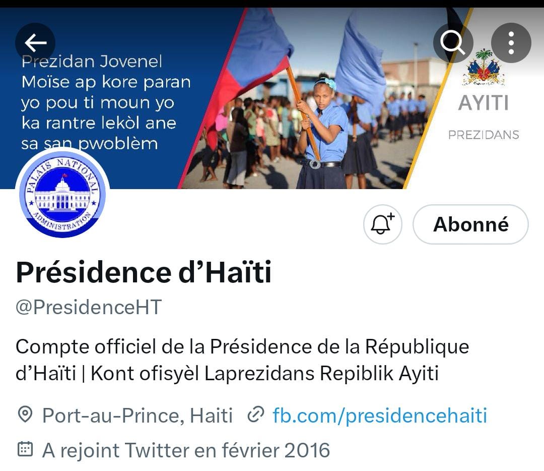 Haïti quel est le vrai compte du Conseil présidentiel sur les réseaux